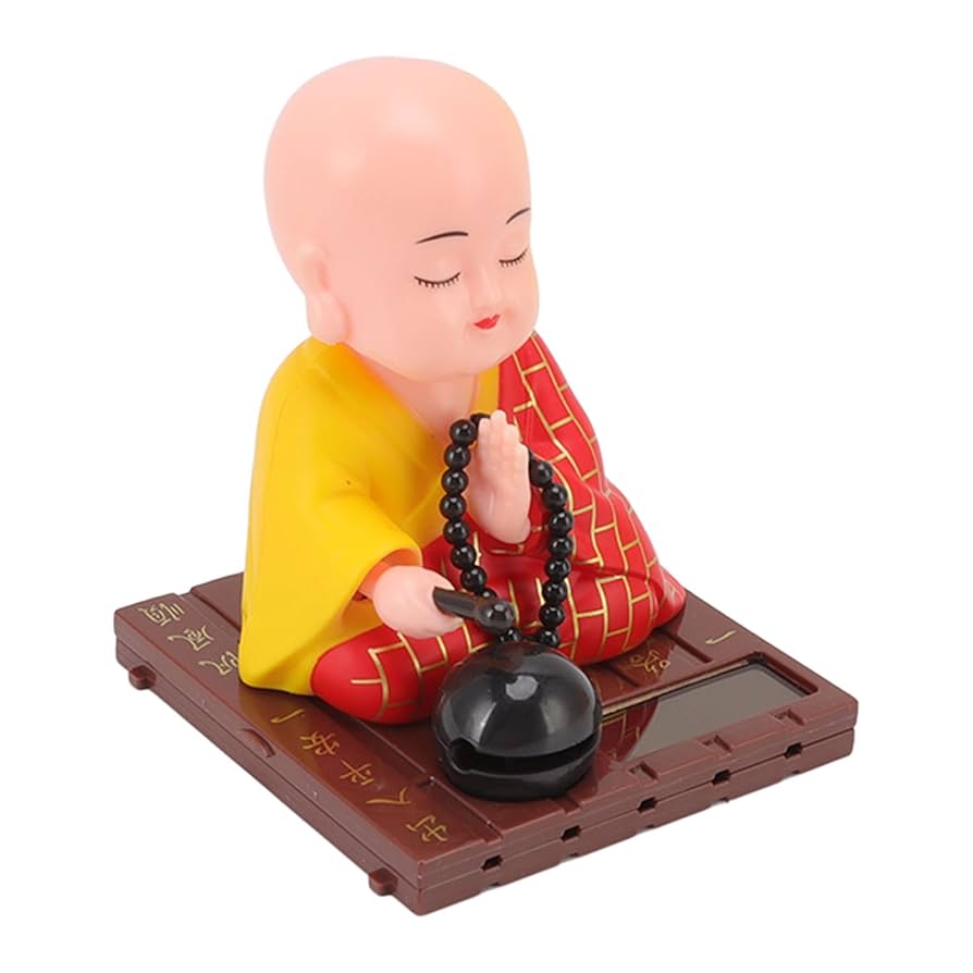 【修縁堂】高品質 小坊主 小和尚 置物 一式 禅の意 木彫り Amazon.co.jp: 置物 インテリア 安全祈願 ソーラー電池 小坊主