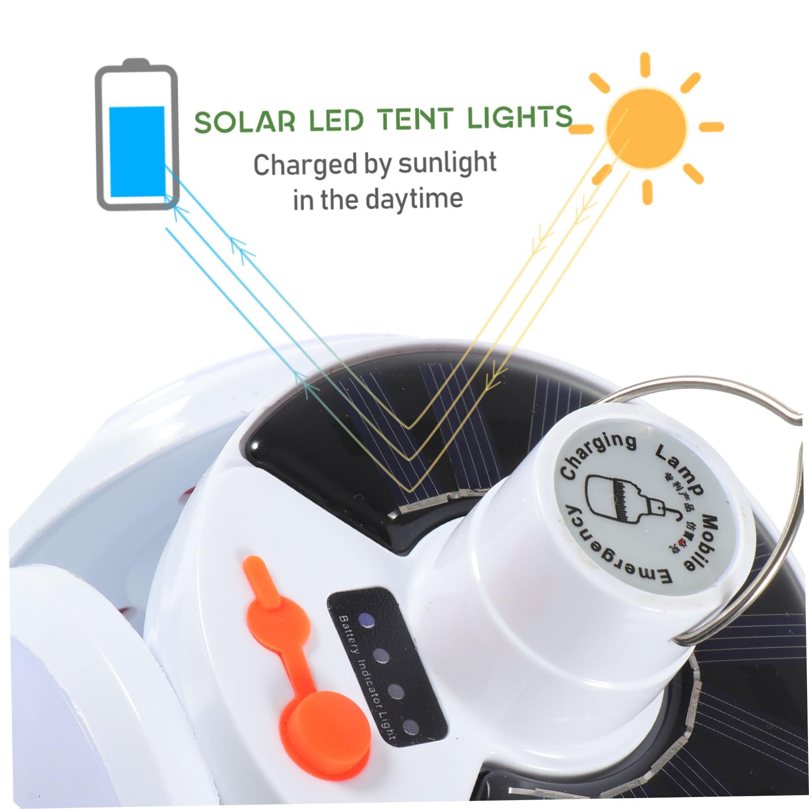 Lámpara Solar Plegable Recargable para Camping, Luz de Emergencia LED , Luz Colgante Multifuncional para Exteriores, Uso en Tienda de Campaña y Actividades al Aire Libre