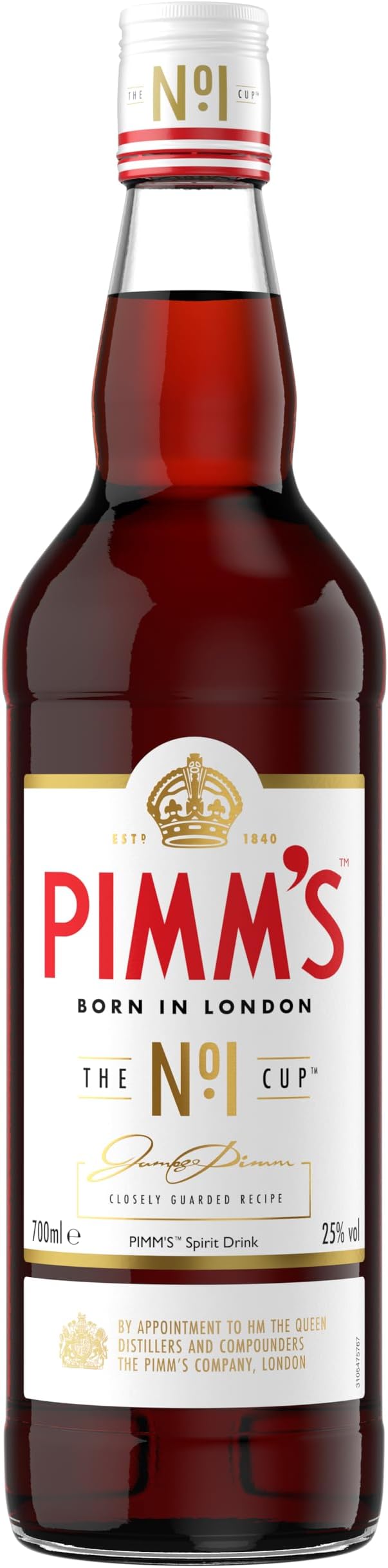 Pimm's | the Original No. 1 Cup | 25% vol | 70cl | Fruity Flavour | Herbal Botanicals | Caramelised Orange & Warm Spices | Gin Based Spirit | Recommended for Cocktails