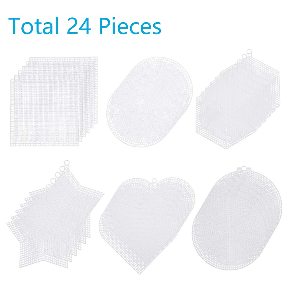 Buy Pllieay 24 Pieces 46 Inch Mesh Plastic Canvas Sheets Kit Including