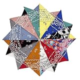 HankieWorld Cotton Bandanas 6 pack 12 pack 24 pack 22"x22" Unisex Novelty Paisley kerchiefs