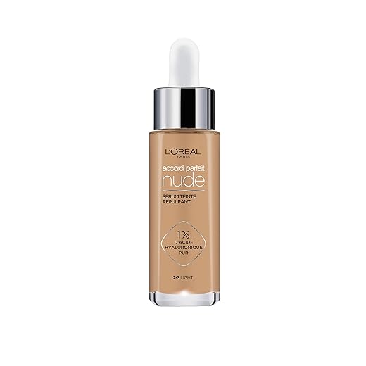 L'Oreal Paris Make-up Designer Maquillaje Sérum Con Color Accord Parfait, Color 2-3 Light, 1 Unidad (Paquete de 1)