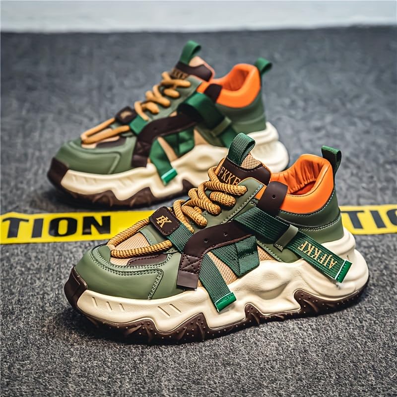 Comfortable and Stylish lace-up Thick-Soled Shoes - Men's Breathable Casual Shoes for All Seasons Outdoor Walking and Traveling - Non-Slip3