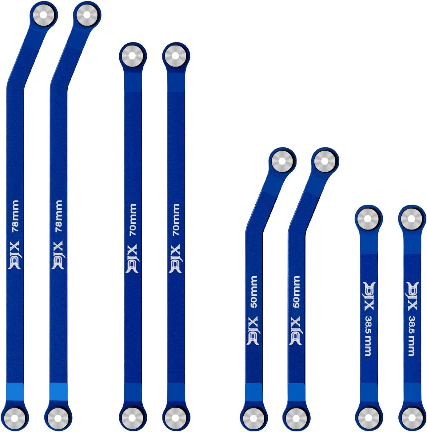 DJX Aluminum High Clearance Chassis Links Set for Axial SCX24 Jeep JT Gladiator 1/24 RC Crawler Car
