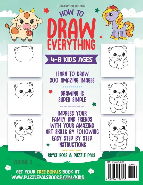 Vista 2 de How To Draw Everything Volume 3 300 Simple Step By Step Drawings For Kids Ages 4 to 8