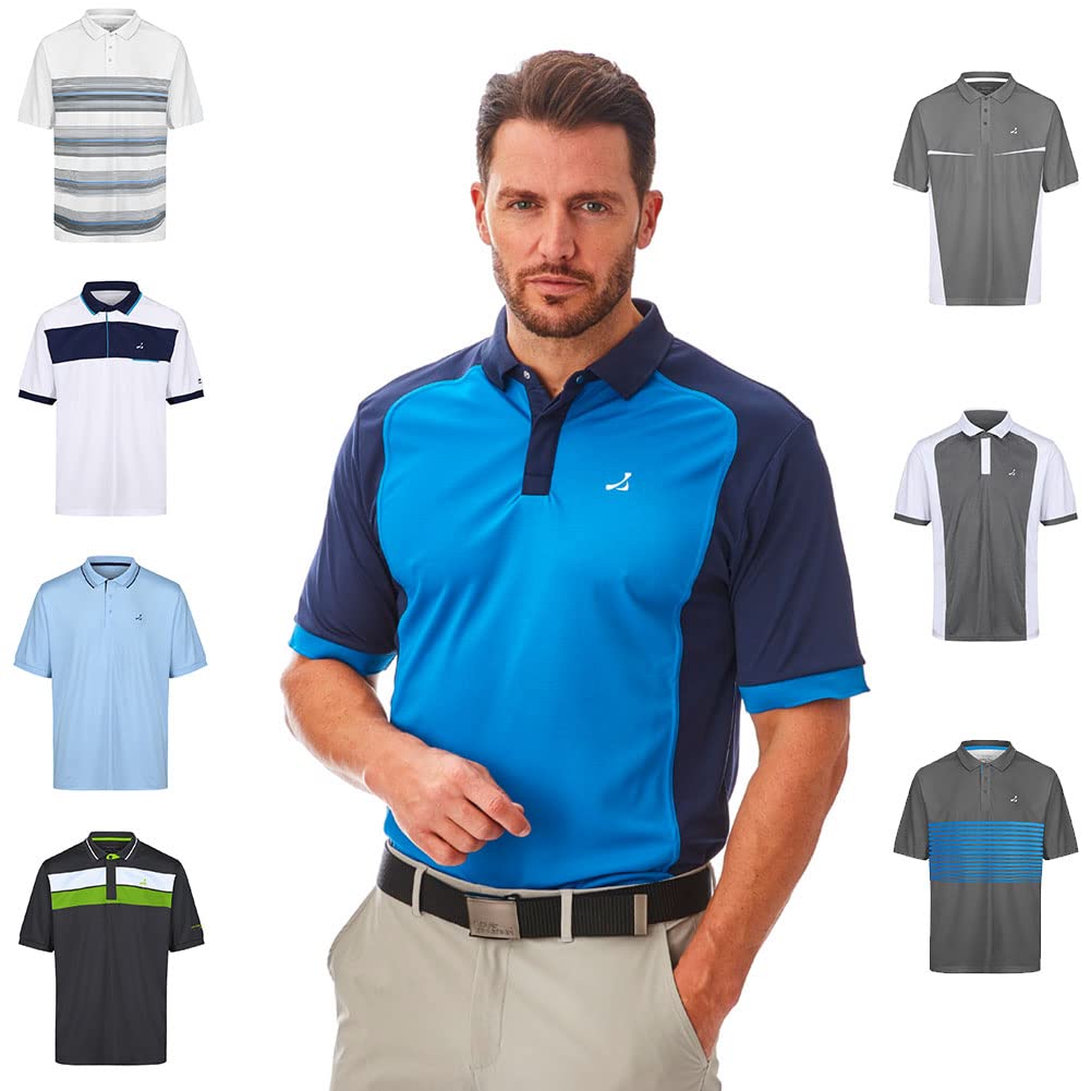 Under ParMen's Golf Pro Quality Breathable Moisture Wicking Quick Dry Polo Shirt