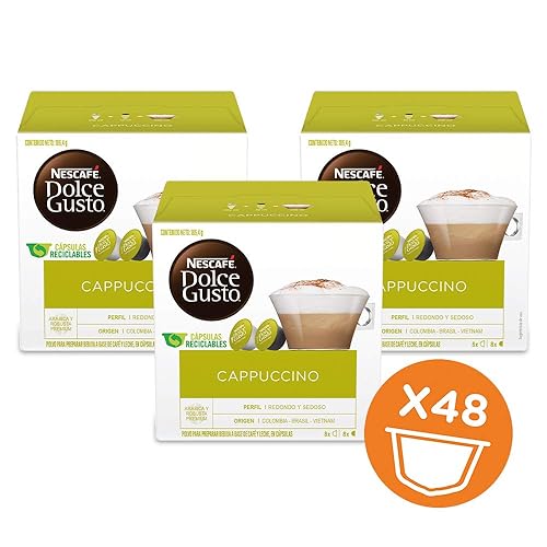 Miniatura 4 de NESCAFÉ Dolce Gusto Cápsulas de café capuchino, 16 unidades (paquete de 3)