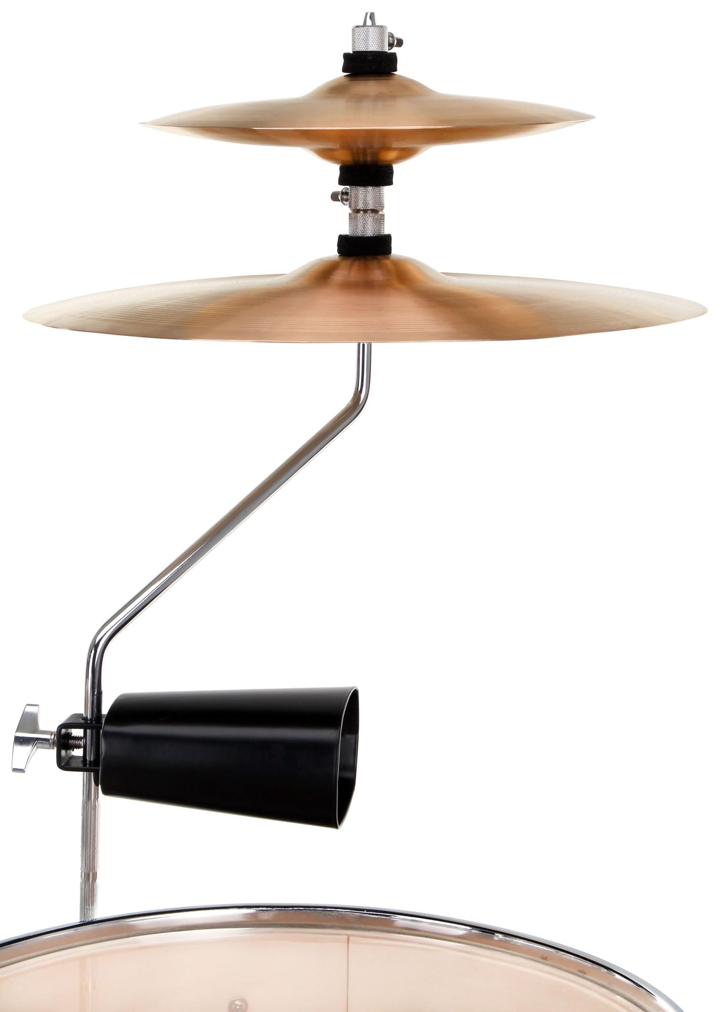 XDrum Club Drumset Cocktail Schlagzeug (inkl. Becken, Cowbell, Drumsticks und Stimmschlüssel) Silver Sparkle