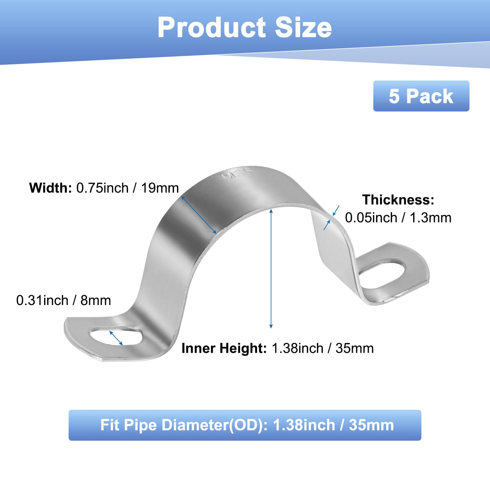 M METERXITY 5-Pack Conduit Clamps - Image 3