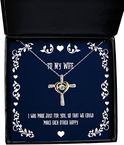 Take Thai Real Origin I was Made just for You, so That we Could Make Each Other Happy Cross Dancing Necklace, Wife Jewelry, New for Wife