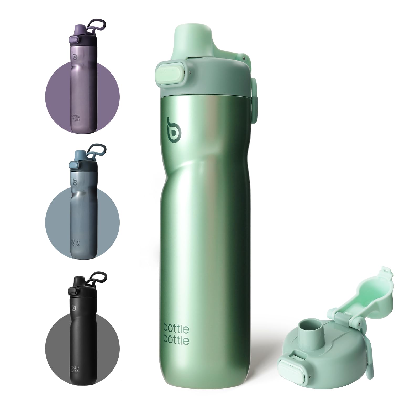 BOTTLE BOTTLE サイクルボトル 700ml 真空断熱 ステンレス 保冷 保温 自転車 ロードバイク 直飲み 広口 洗いやすい グリーン