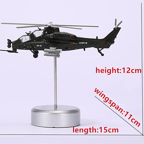 Miniatura 8 de 1100 Aleación China Armado WZ-10 Helicópteros Modelo de Aeronave Militar Modelo de Aeronave Simulación Aviación Ciencia Exposición Modelo