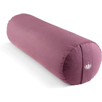 lotuscrafts yoga roll for yin yoga diameter 24 cm with spelled filling washable cotton cover yoga bolster roll for restorative yoga gots certified