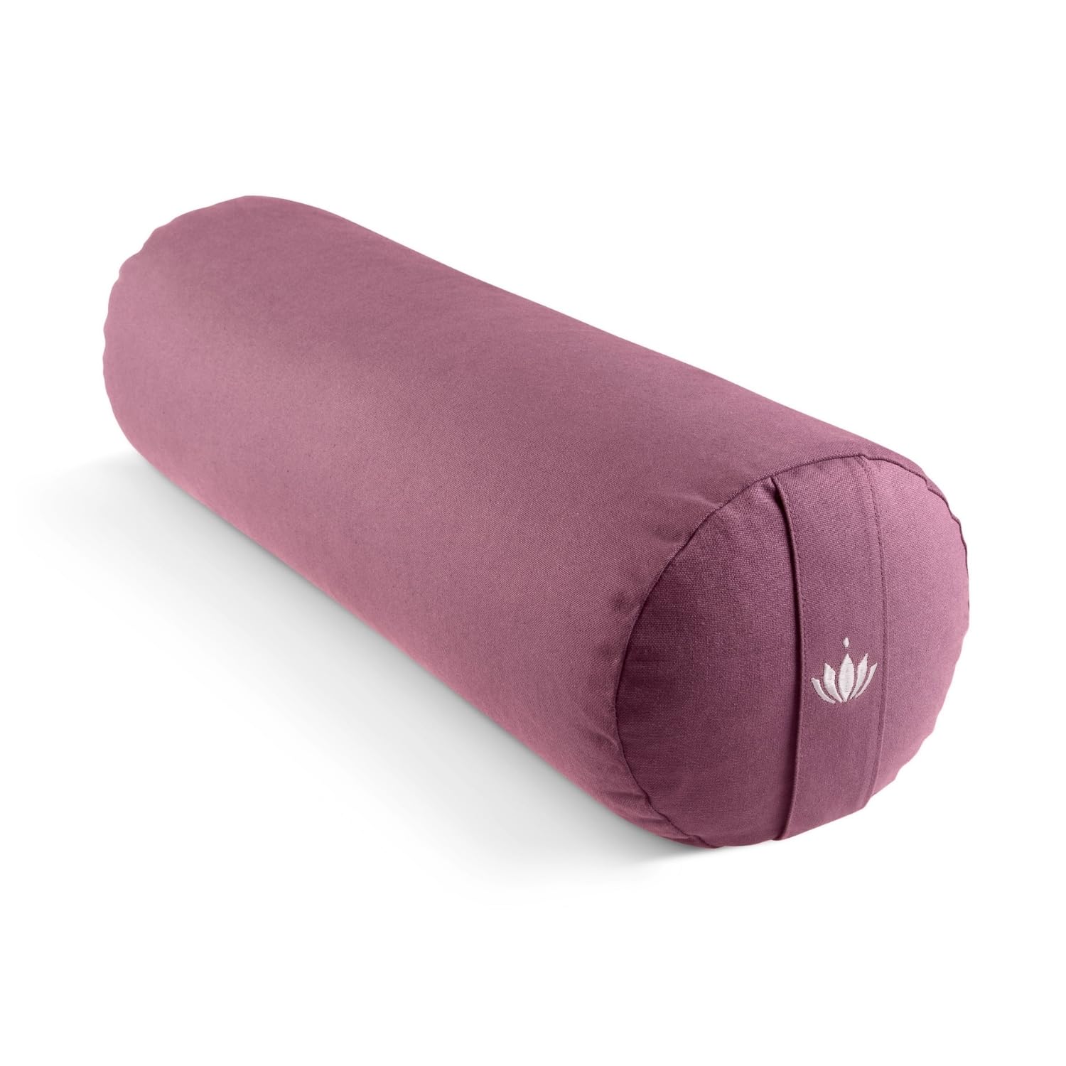 LOTUSCRAFTS Rouleau de yoga pour Yin Yoga, certifié GOTS, rouleau de avec rembourrage en épeautre, housse en coton lavable, bolster, coussin yoga, pilates