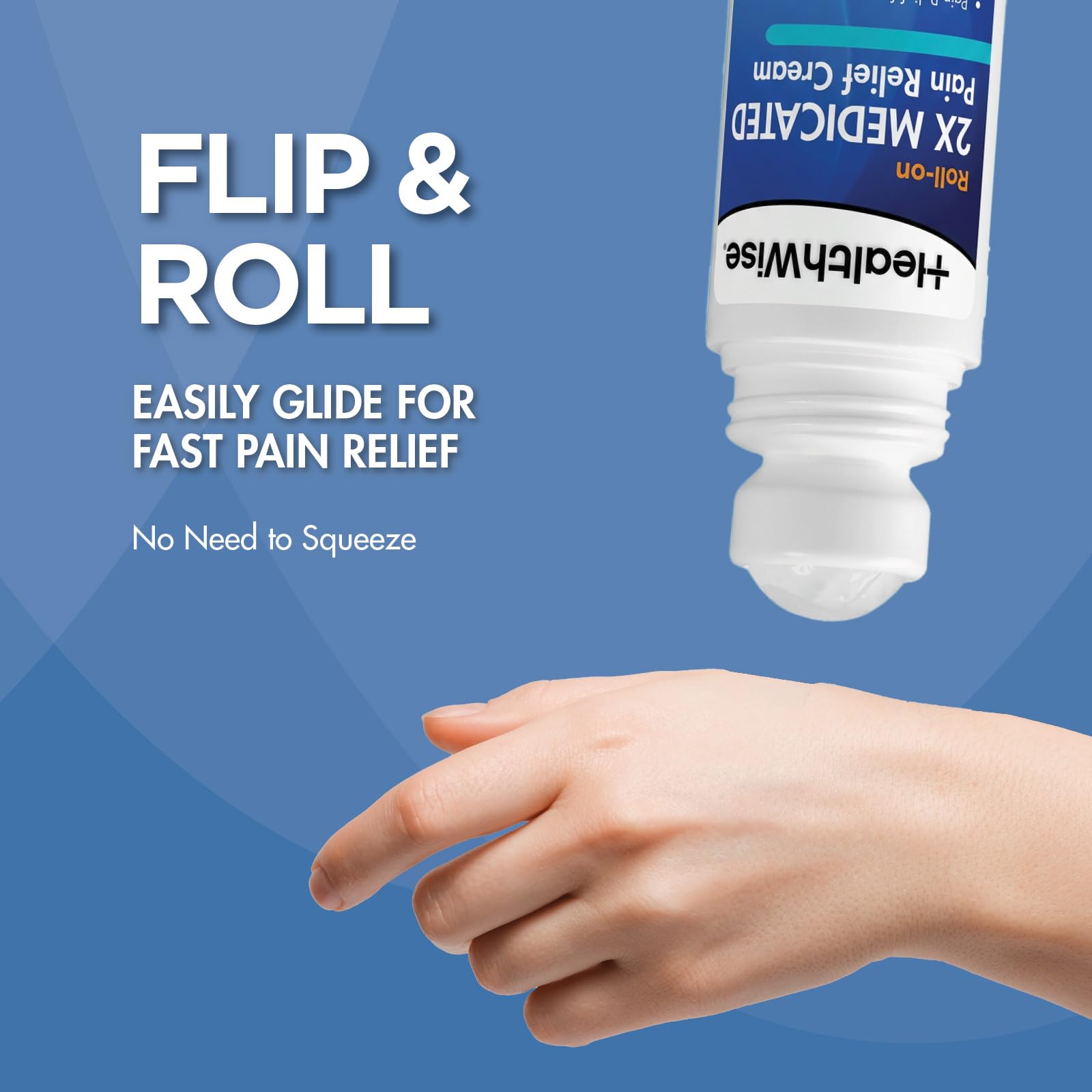 HealthWise 2X Medicated Pain Relief Roll-On, 3 oz — Amazon image 4