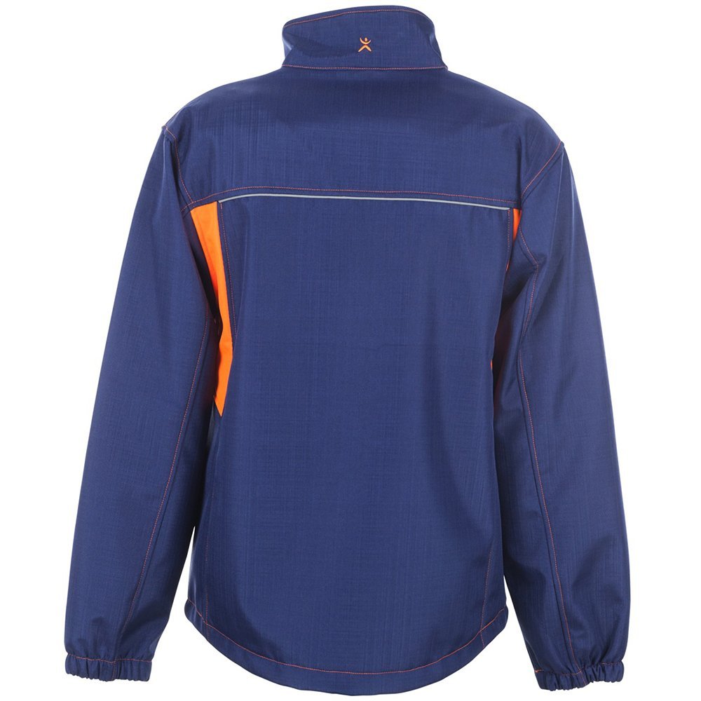 Planam 6291056 Basalt Neon Softshelljacke, Marine/Orange, Größe XL
