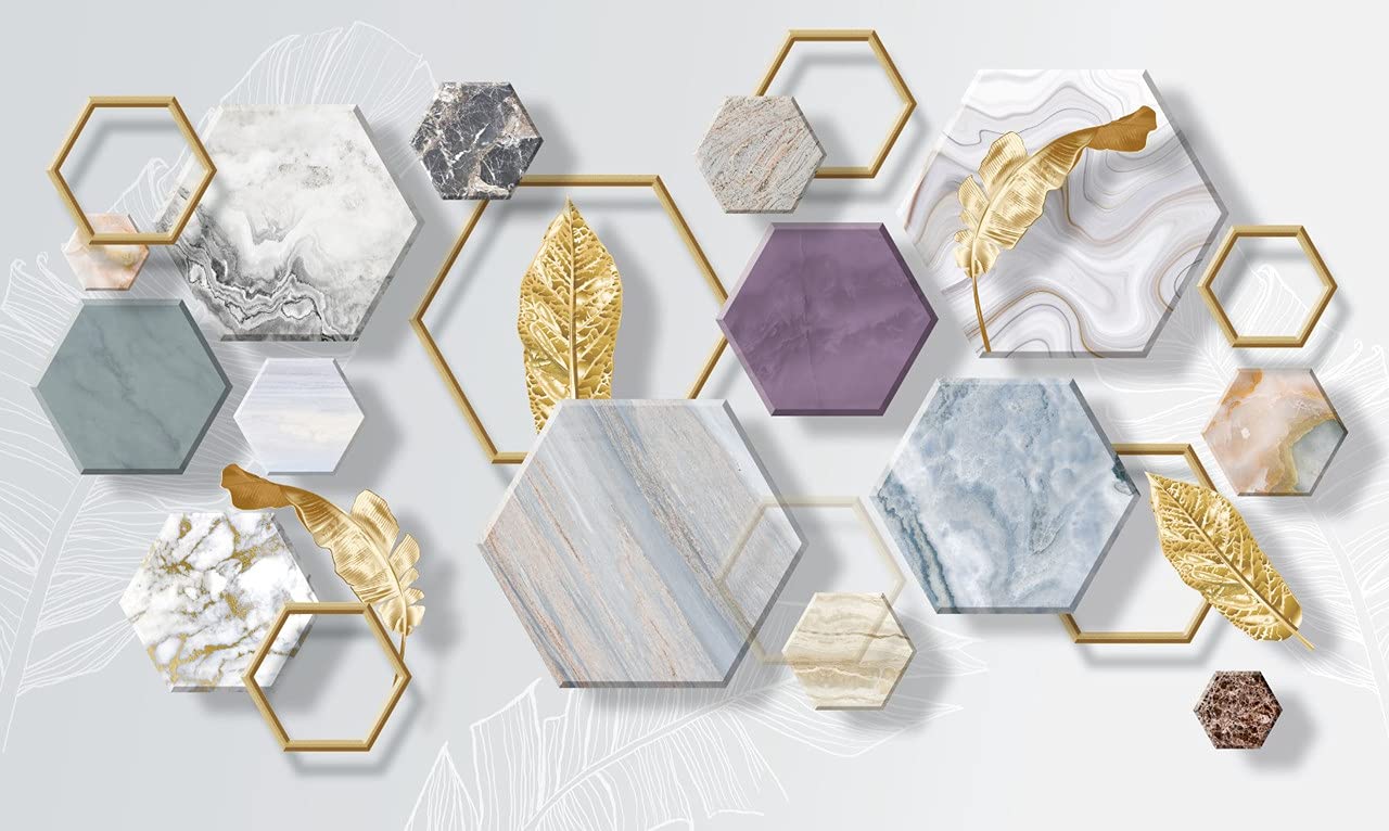 Sana_SS_S1F2_001_ Décor Hexagon _ Wallpaper for Home , Living Hall [4 cm X 5 cm]-[Sana_SS_S1F2_001_127_2902]