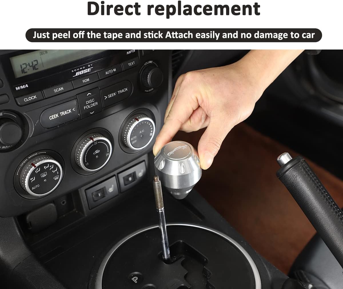 Aluminium Alloy Car Replacement Gearbox Handles Gear Shift Knob Stick Lever Head for Mazda MX-5 RF Miata 2009 2010 2011 2012 2013 2014 2015