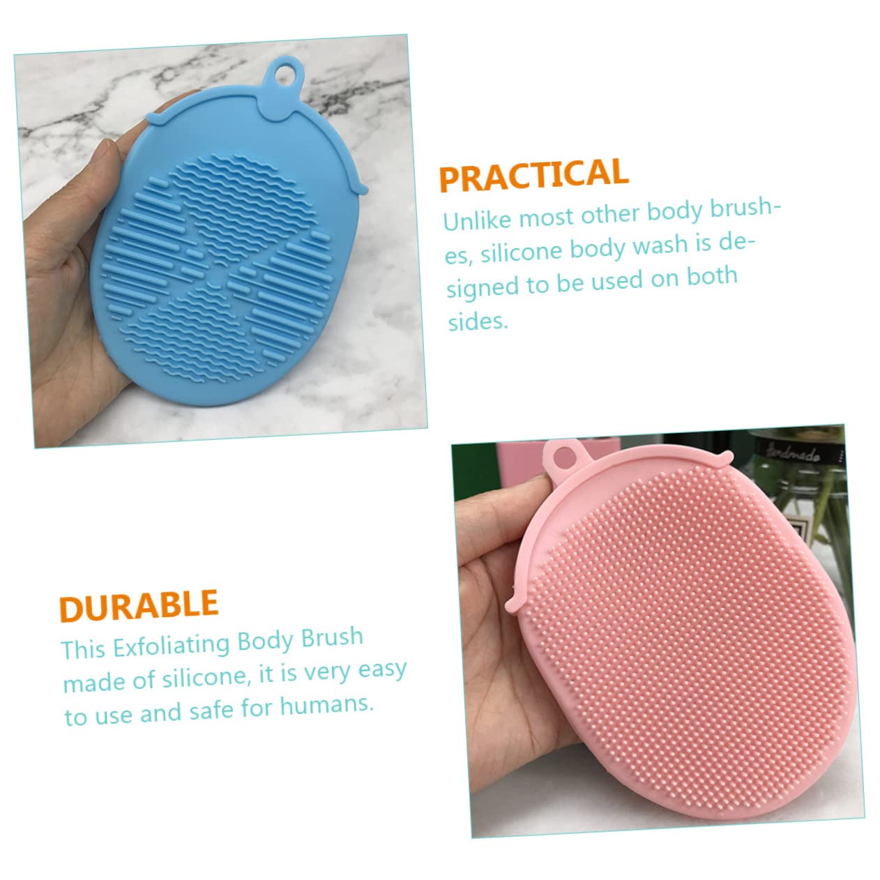 minkissy 15 cepillos de baño de silicona para la cara, cepillo de para exfoliadores corporales, cepillo de corporal, guante de cepillado