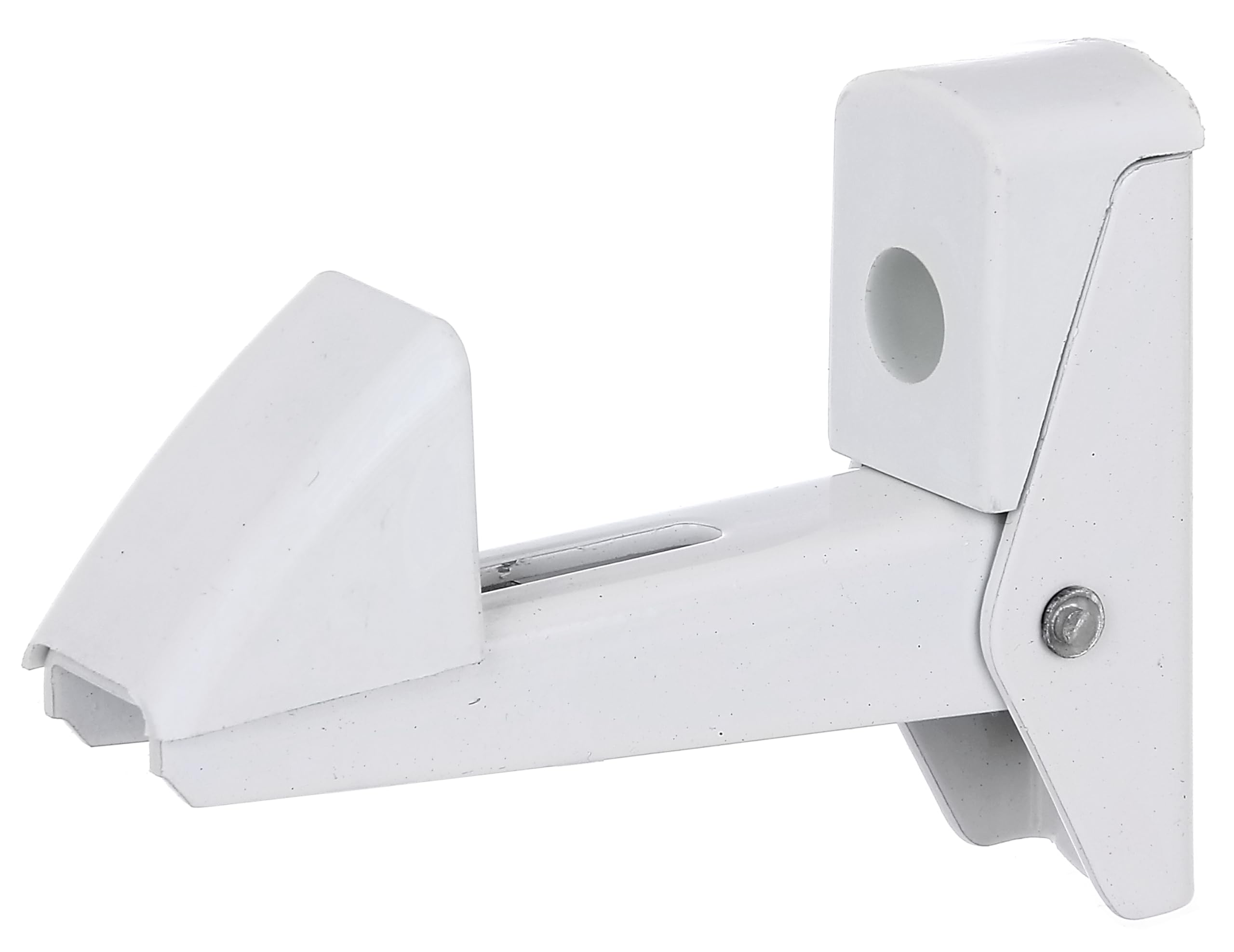 Alberts 864682 Arrêt de volet | fermeture automatique | aluminium, laqué en blanc | Écartement arrêt - platine 15-50 mm | kit de 10