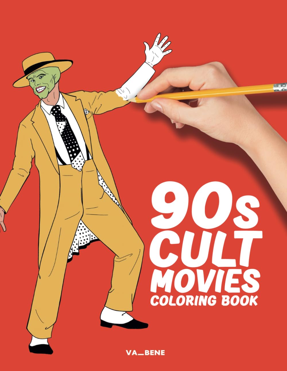 90s Cult Movies - Coloring book: Bring cinematic icons to life by coloring the most important characters and scenes of the '90s. Exclusively for the