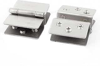 Aexit 11mm Thickness Fall Protection 180 Degree Adjustable Metal Glass Door Clip Clamp Safety Clips Hinge 4pcs