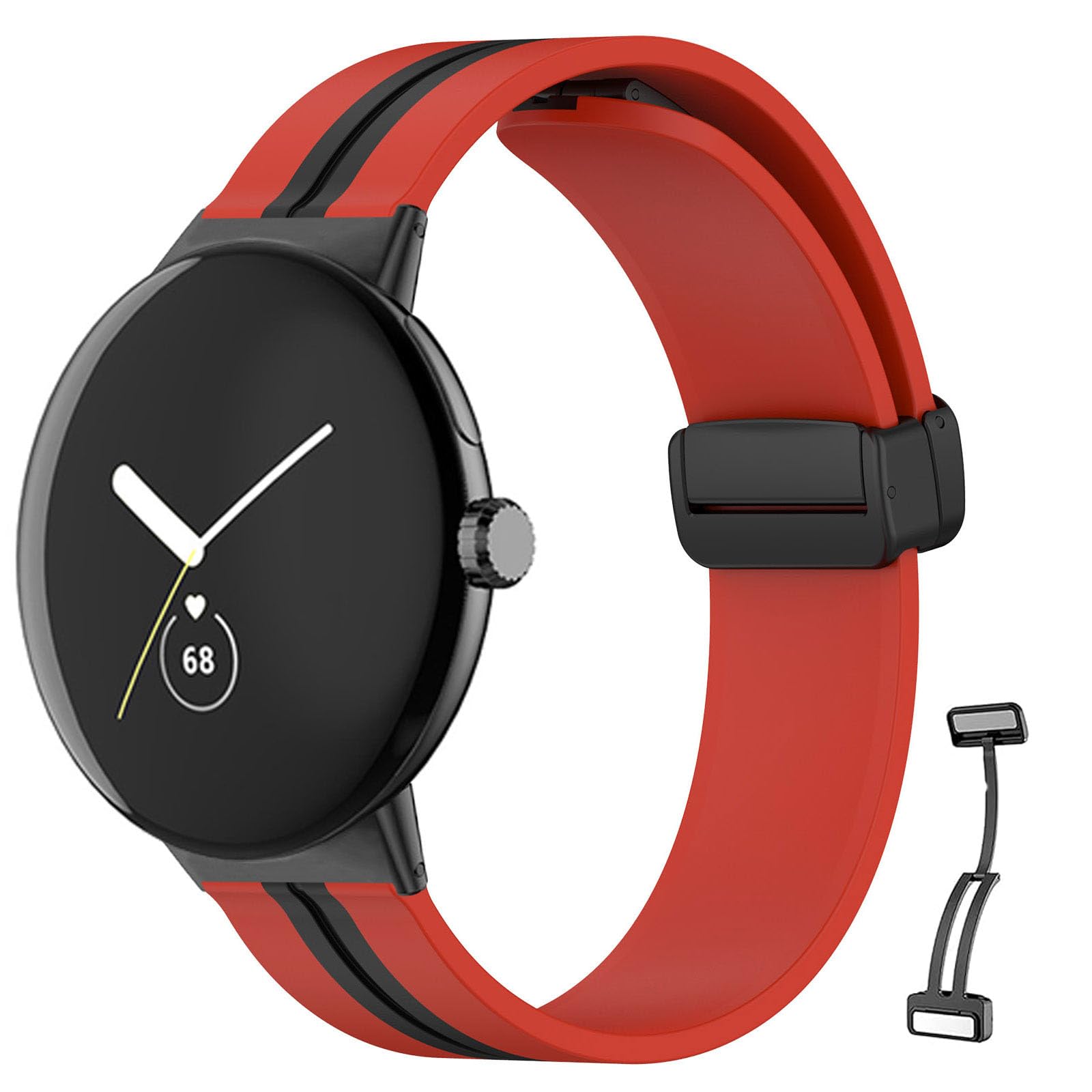 DOGARI Compatible with Google Pixel Watch 3 41mm/ Google Pixel Watch 2 Band/Google Pixel Watch Band for Women Men, Silicone Waterproof Sport