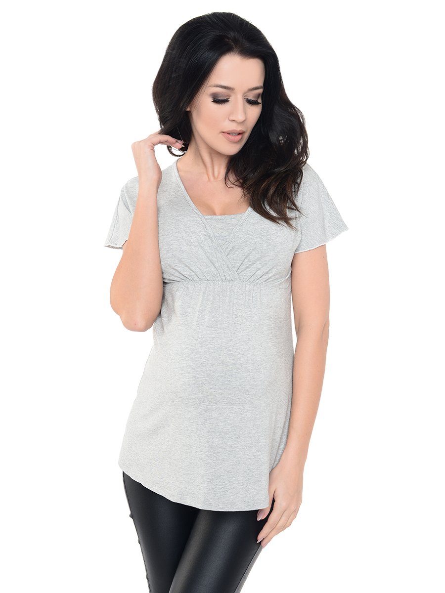 Purpless Maternity 2in1 Pregnancy Nursing Top Tunic Shirt Blouse Pregnancy Breastfeeding Women 7042 — view 17
