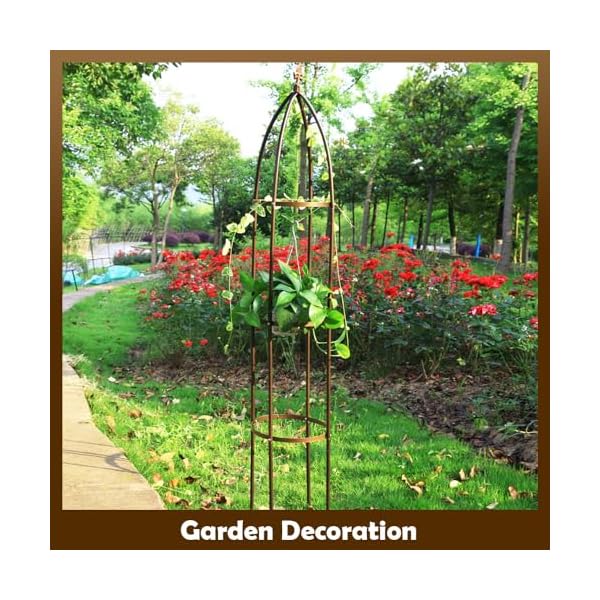 100 metal obelisk garden trellis 63 feet tall sturdy plant support for climbing vines and flowers stands1pc upgrade  urban country home decor