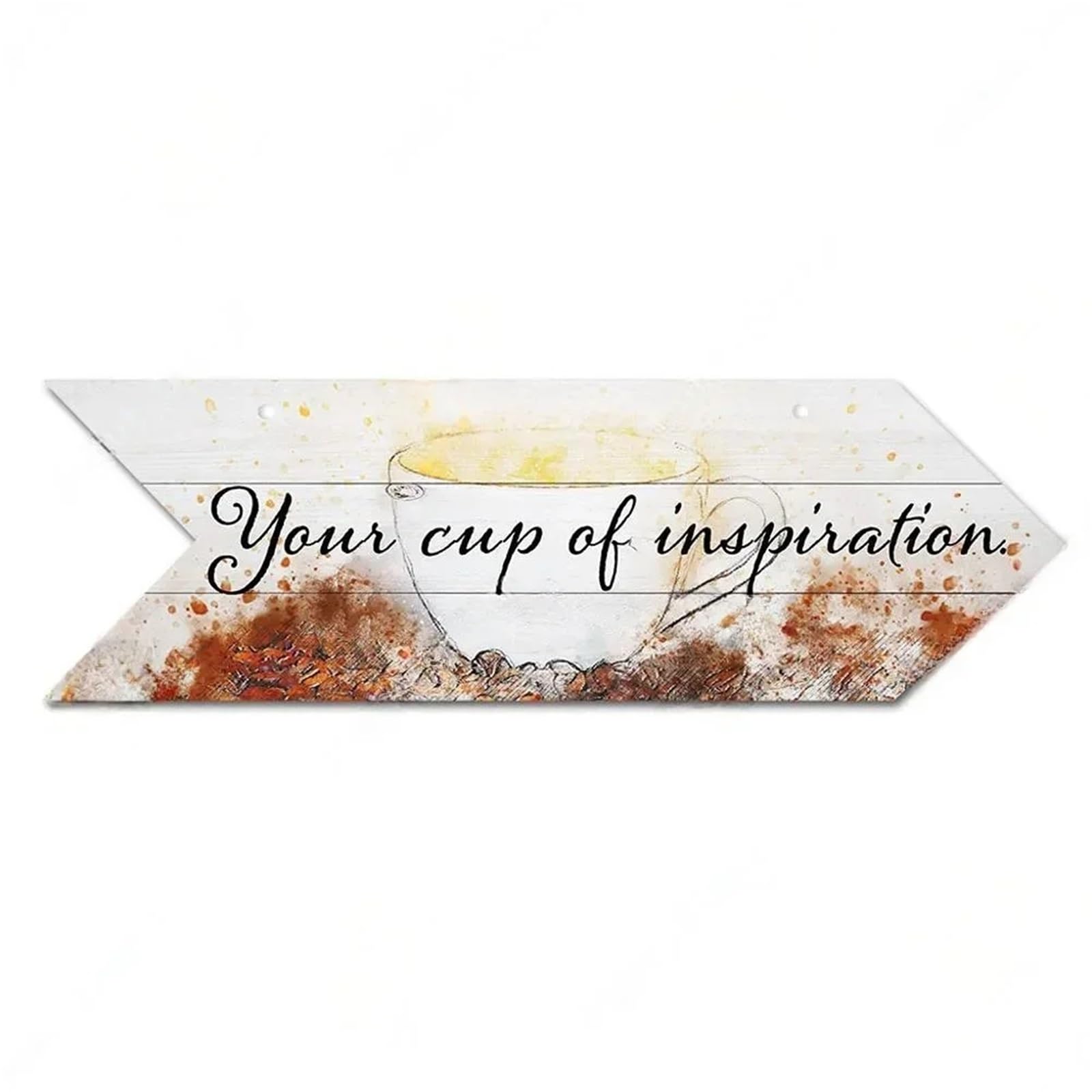Vintage Arrow Sign Wood Wall Plaque Idea Panel For Cafe Decoration Irregular Hanging Coffee Wooden(Color7,39.8x13cm)