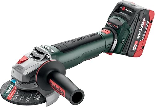 Metabo WPB 18 LT BL 11-125 Kit rápido | Kit de amoladora angular inalámbrica de 18 V de 4-1/2 pulgadas/5 pulgadas | (2) baterías de 18 V 5.5 Ah |