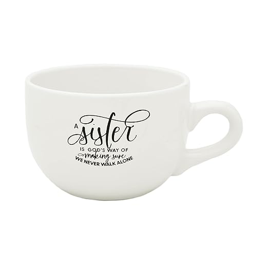 Dexsa Best Sister Ever Coffee Mug Gifts Idea From Sisters on Birthday, Rakhi, Christmas, Valentines, Mothers Day Mugs | A Sister is God's way of making sure we never walk alone | 20oz Designer Mug