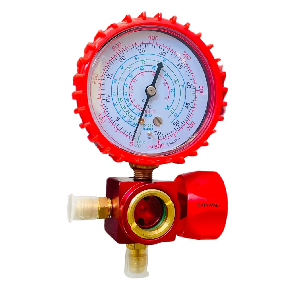 SATYWALI Single Gauge Manifold 0 to 800 PSI Meter Manifold Digital Pressure Gauge Air Conditioner Refrigerant 410 *R22 *R12 * R134 Refrigerant Filling Device (B09TXQQCKW) Amazon Price History, Amazon Price Tracker