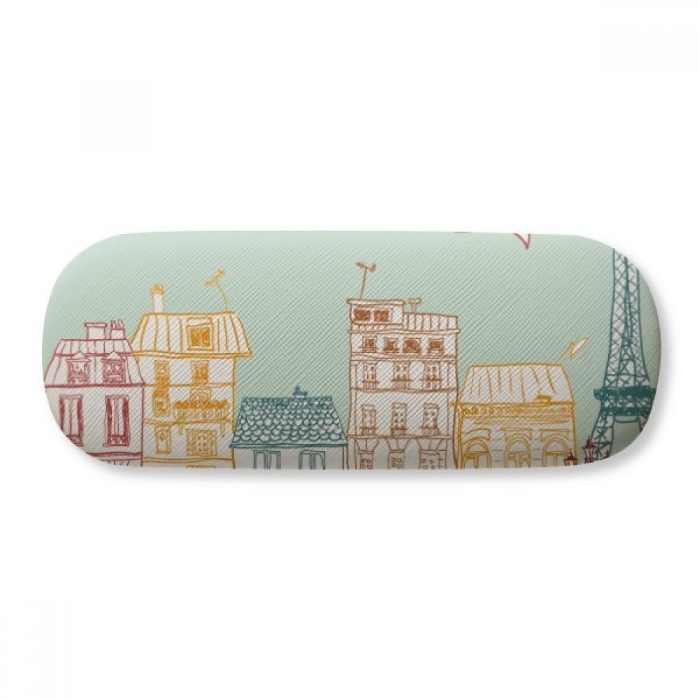DIYthinker Paris Airship France Mark Line Drawing Glasses Case Eyeglasses Clam Shell Holder Storage Box Women's