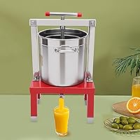 Vista 7 de Extractor manual de prensa de miel, extractor de prensa de miel de abeja grande de acero inoxidable con cesta de 448 onzas, máquina extractora