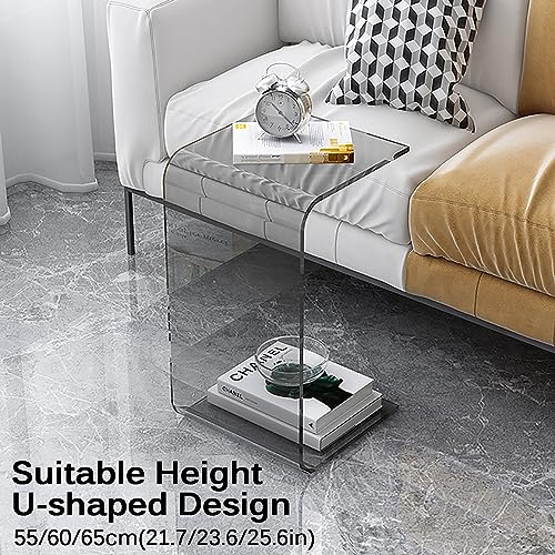 Acrylic U Shaped End Table, Transparent Coffee Table, Leisure Study Side Table for Home and Office - Image 5