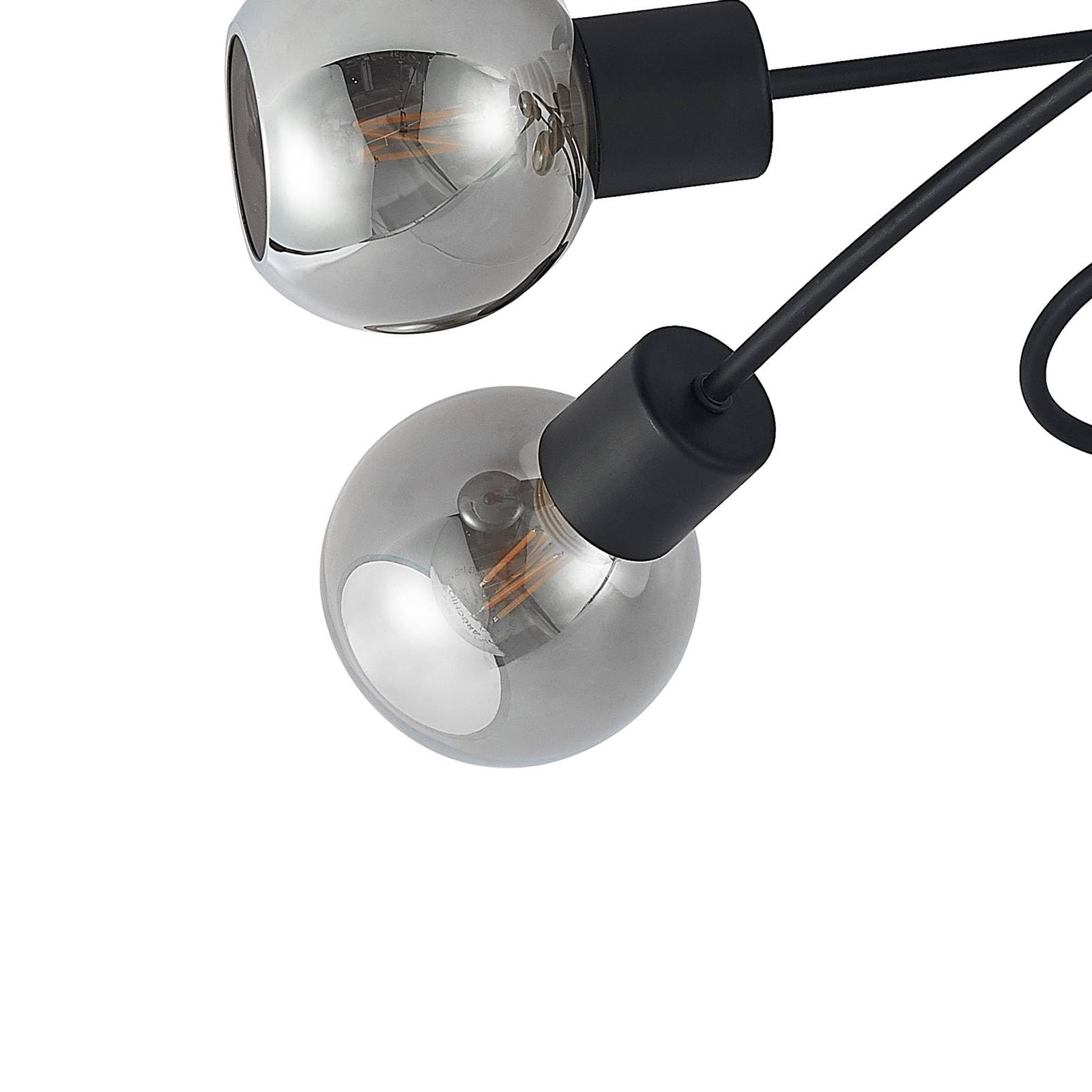 Lindby Deckenlampe Elaina (Modern) in Schwarz aus Metall (5 flammig, E14) - Deckenleuchte Lampe Wohnzimmerleuchte