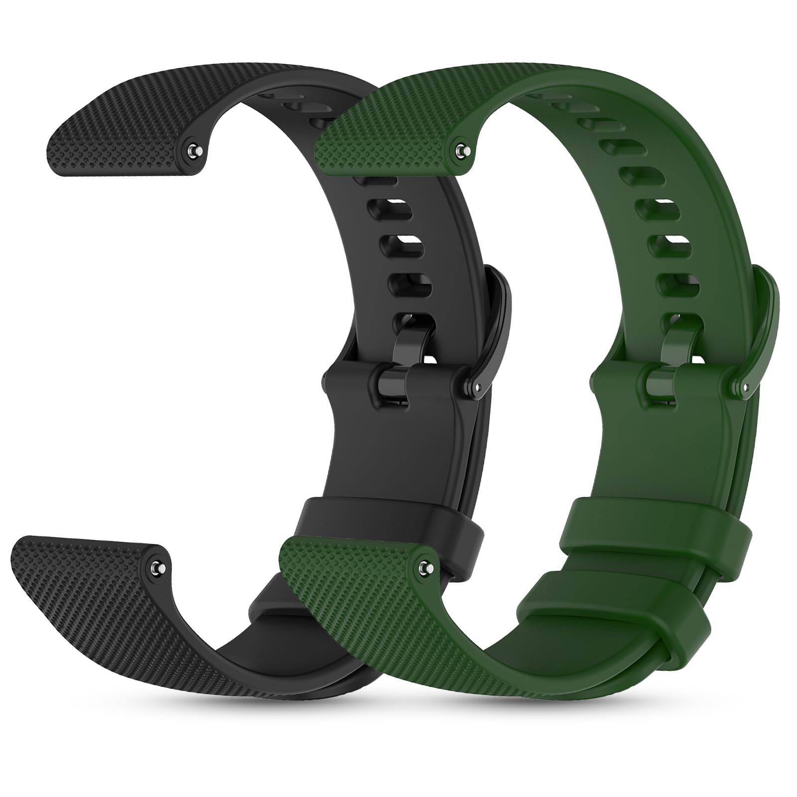 2 Piezas Silicona Correas Compatible con Xiaomi Redmi Watch 5 Active/5 Lite, Pulsera de Repuesto de 22mm Deportiva para Amazfit Active Max, Resistente al Desgaste, Impermeable, Ligero