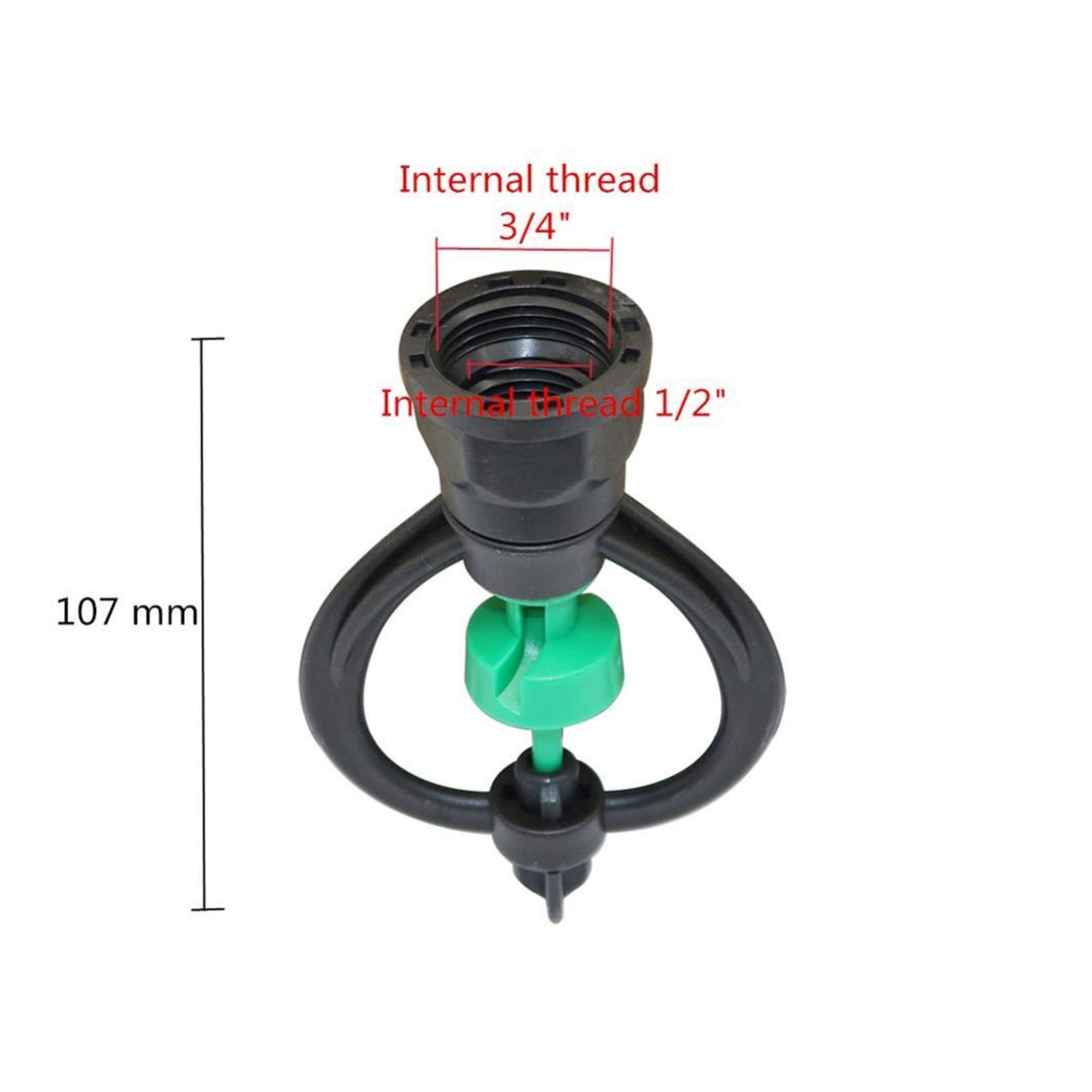Zraszacz ogrodowy 1/2 (Black with Green)