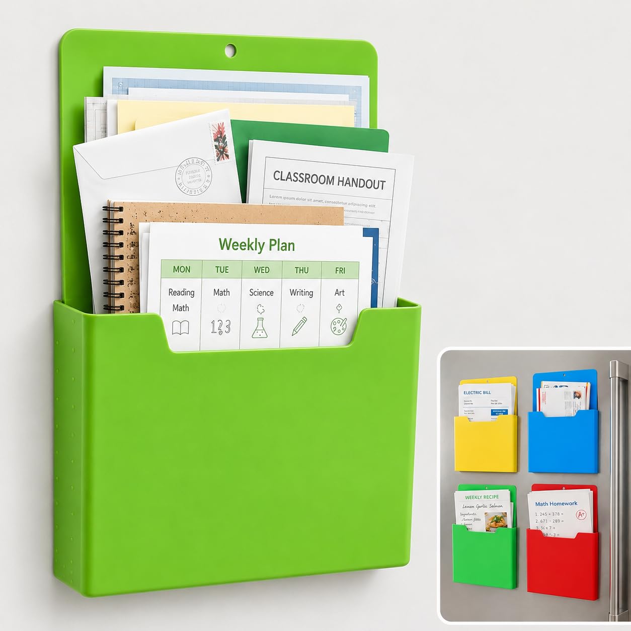 Magnetic File Holder A4, Magnetic Paper Organizer For Fridge Office