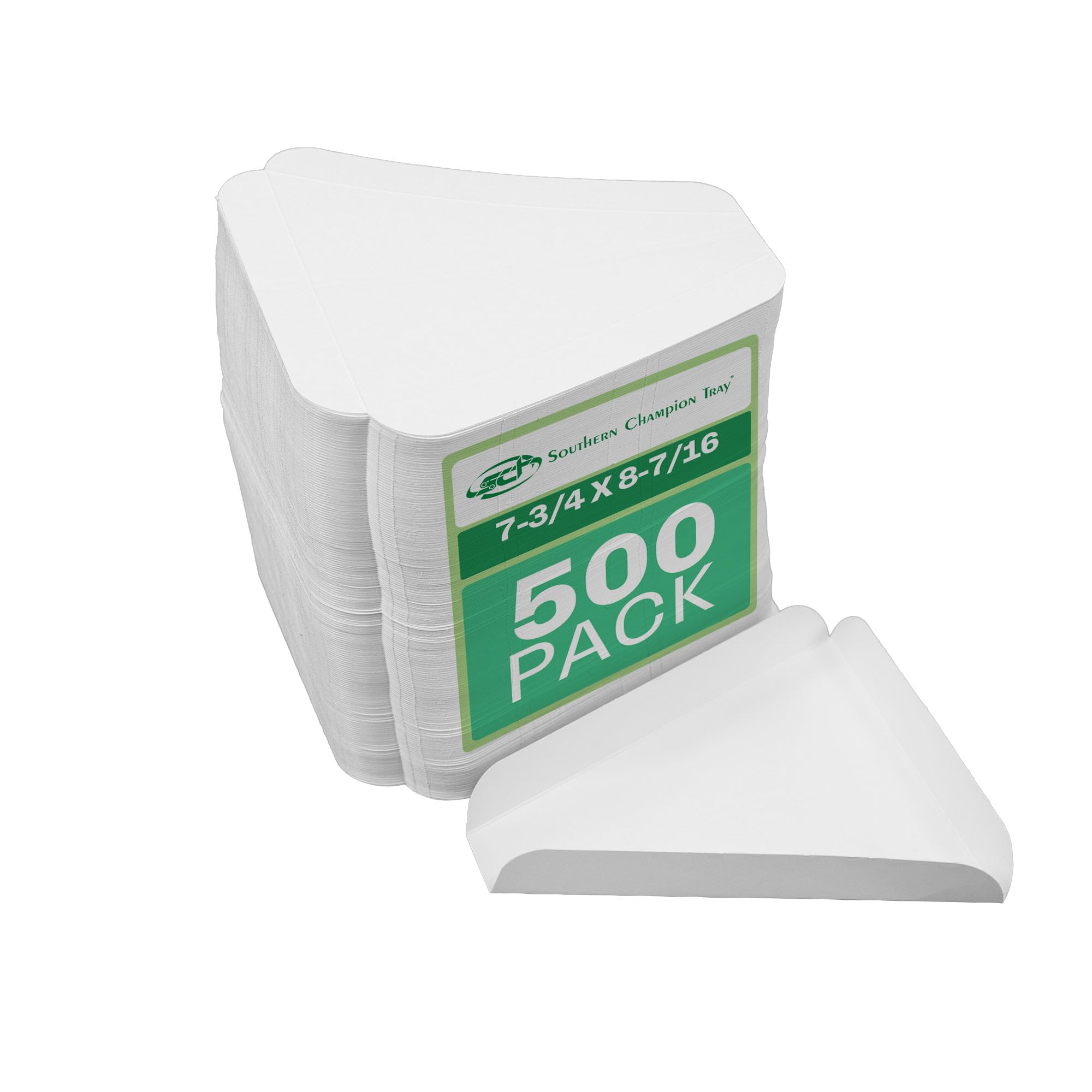 Photo 1 of SCT 1480 Paperboard White Pizza Slice Wedge, 8-7/16" Length x 7-3/4" Width (Case of 500)