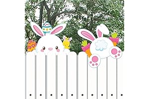 Easter Bunny Fence Peeker Outdoor Decorations