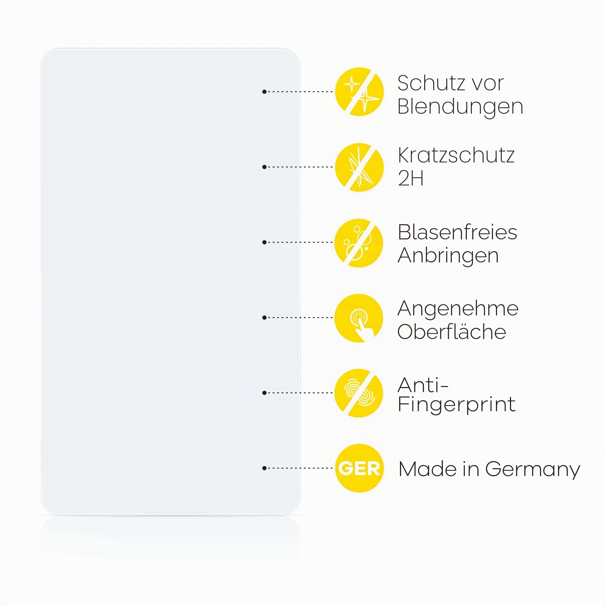 upscreen Schutzfolie für Displays 27" (68.6 cm) [598x336 mm, 16:9] | Für Standardgrößen, Entspiegelter Displayschutz Made in Germany, Anti-Reflex Displayschutz-Folie Matt Anti-Fingerprint