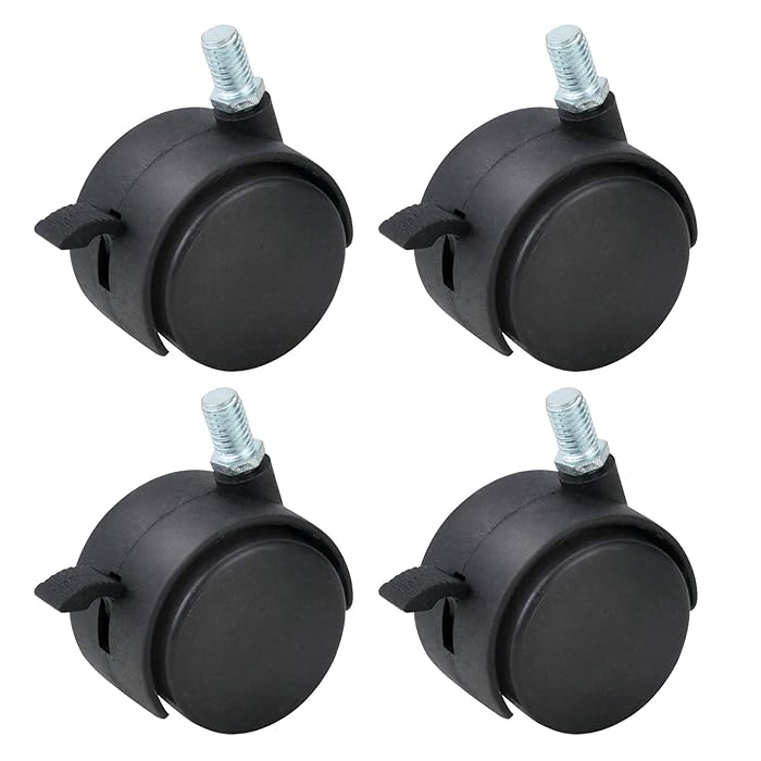 Buy Gizhome Castor Wheels Set of 4, 40mm Castors with Brakes Plastic