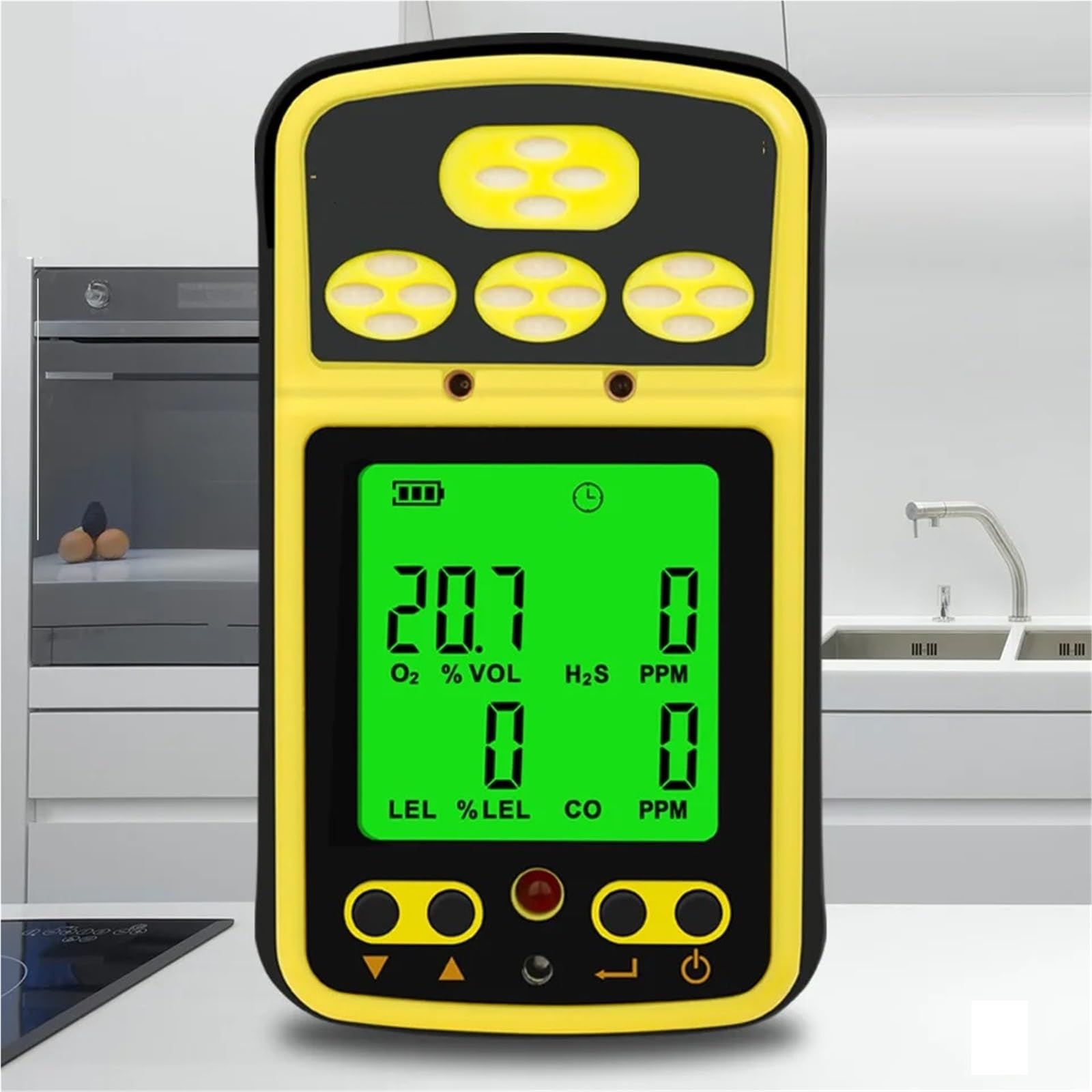 Monitor de Calidad del Aire, Monitor de Gas 4 en 1 Analizador Detector monóxido Carbono