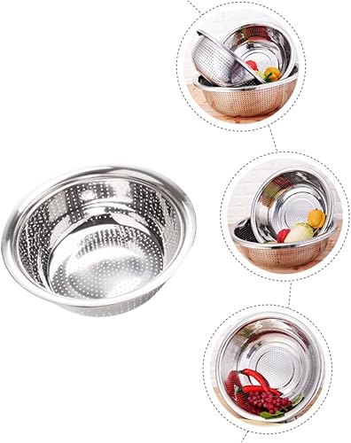 Miniatura 4 de 1 colador de metal y lavado de ensaladas, contenedor base, vajilla, lavaplatos, bayas, vegetales, ensalada, ensalada, cocina, escurridor de verduras