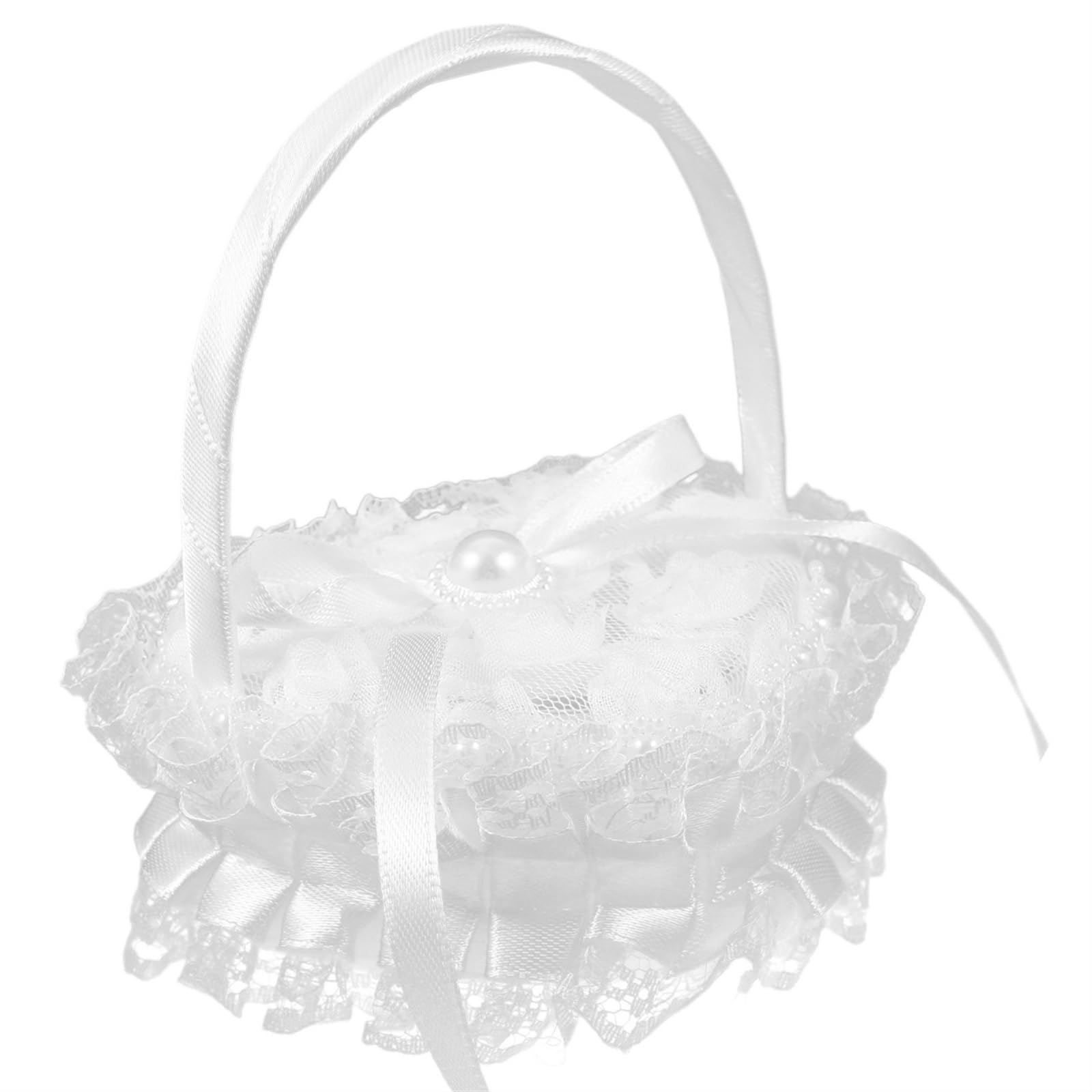 Ringkissen Hochzeit Hochzeit Herzform Spitze Ring Kissen Romantische Verlobungsring Box Halter Mit Griff for Zeremonie für Verlobung Oder Eheringe Party, Antrag(B)
