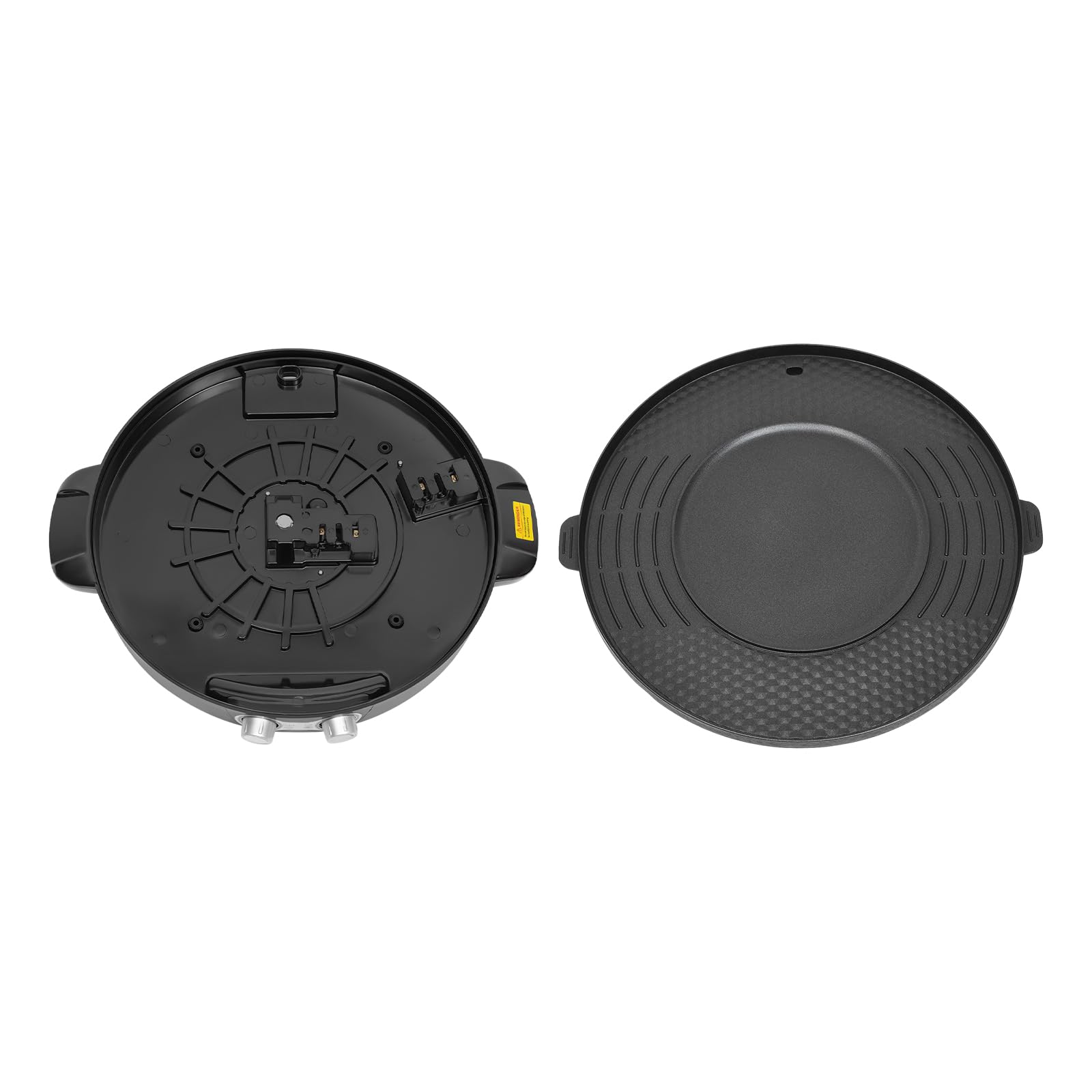 Hot Pot grill elektryczny 2 w 1, 2200 W, garnek elektryczny, wielofunkcyjny hotpot, grill stołowy z lejkiem i uchwytem, nieprzywierająca patelnia dla rodziny, na imprezę, 52 x 18,5 cm