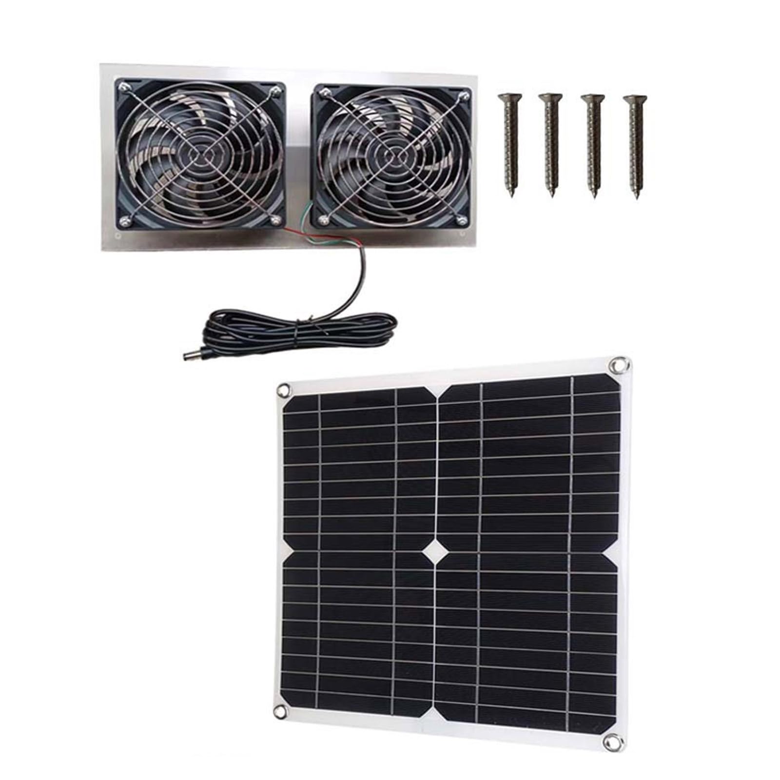Ventilateur d'échappement flexible à énergie solaire - Dispositif de contrôle de la température pour camping-cars, bateaux, poulaillers et tanières - Ventilation extérieure solaire