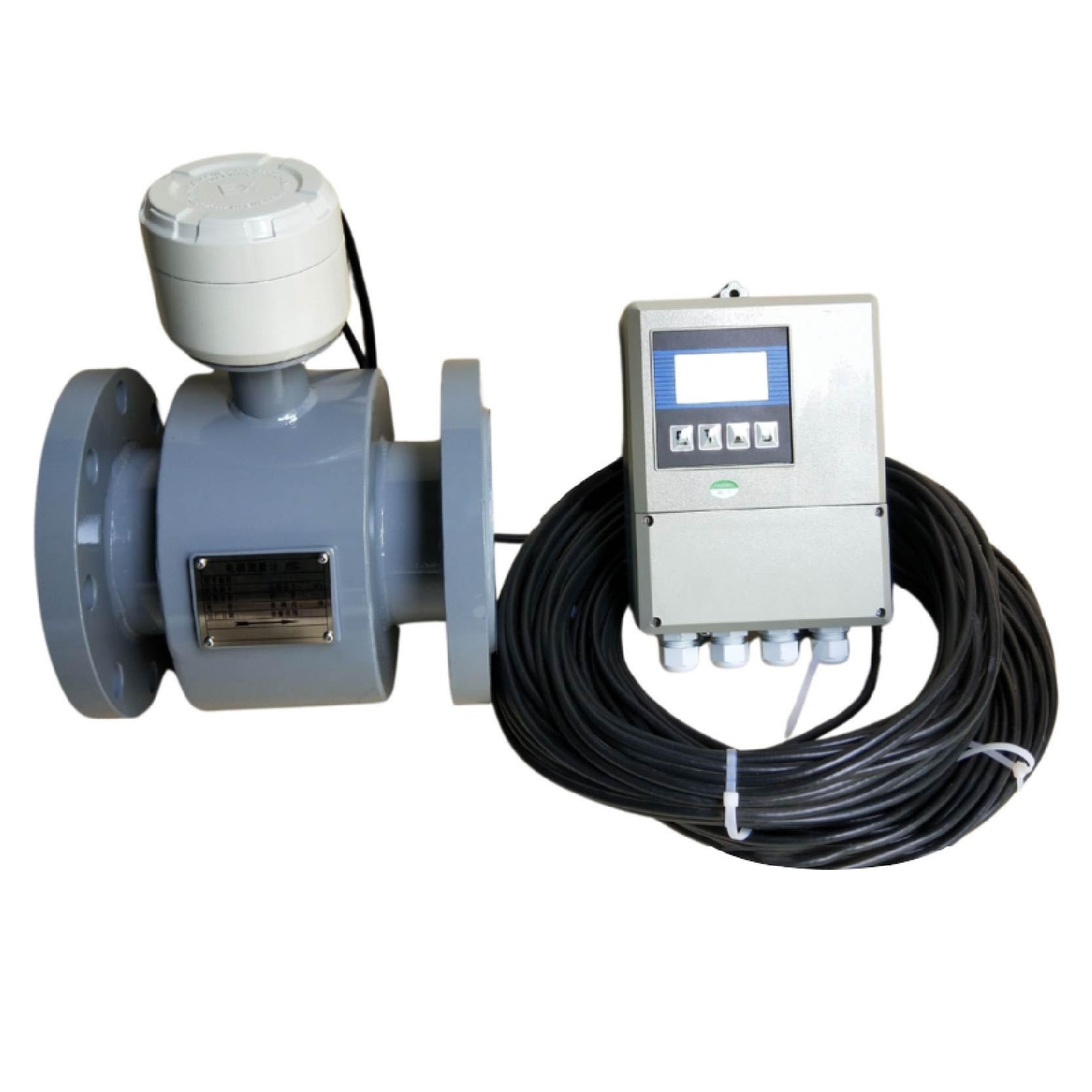 Caudalímetro electromagnético de tipo dividido IP68 for aguas residuales en tuberías de líquidos, medición digital inteligente de caudal industrial DN10-DN50 Fácil de controlar(DN15)